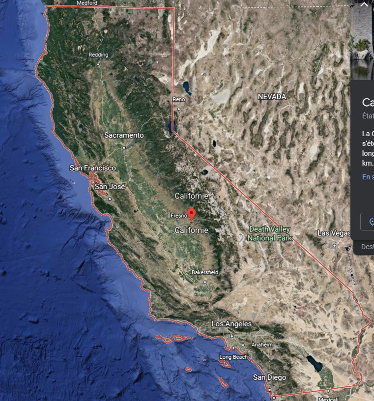 Carte de Californie