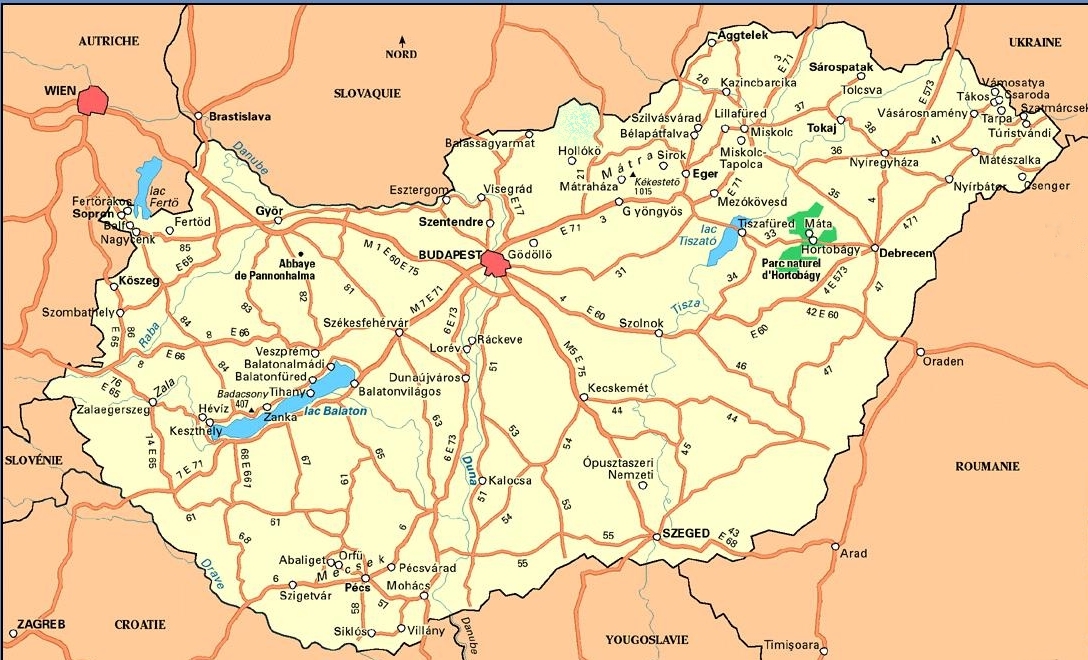 Carte de Hongrie
