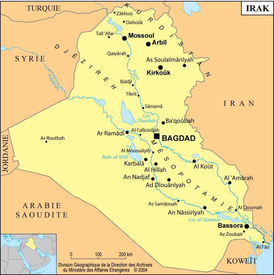 Carte d ' Iraq