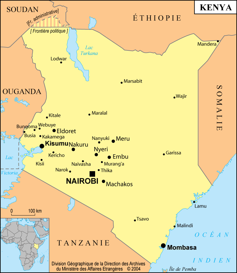Carte du kenya