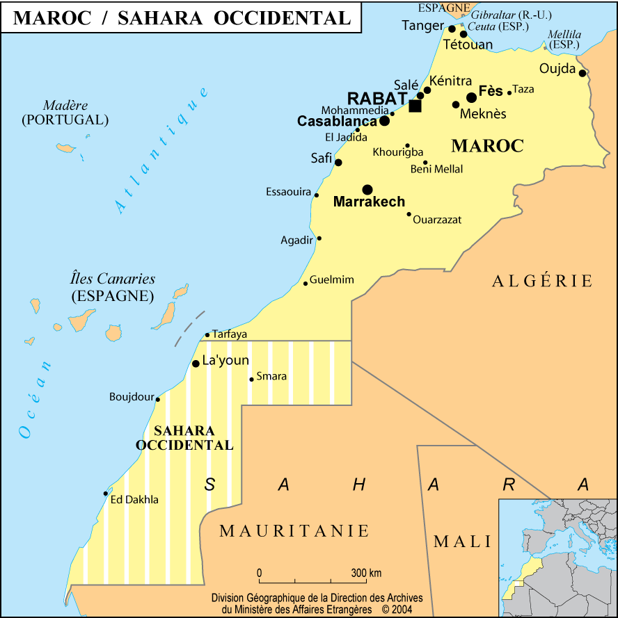 Carte du Maroc