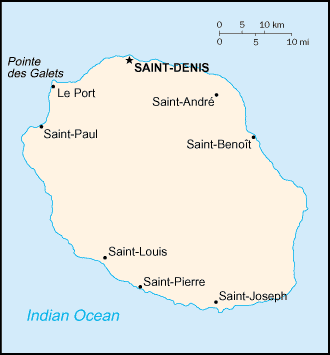 Carte de la Reunion