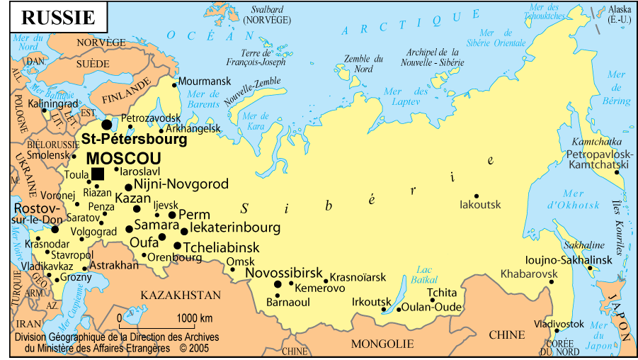 Carte de Russie