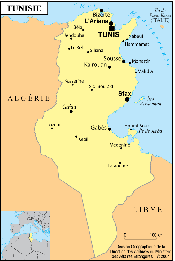  carte de Tunisie